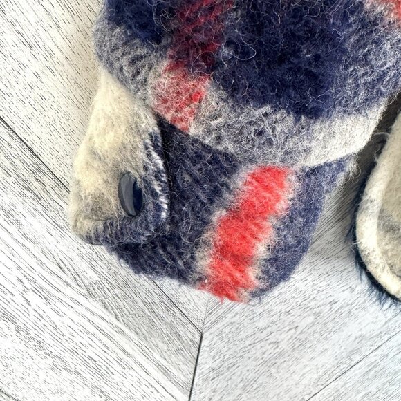 Vintage 70's Jacket Shacket Mens Size Medium Plaid Snap Front Retro Hipster - Picture 4 of 9